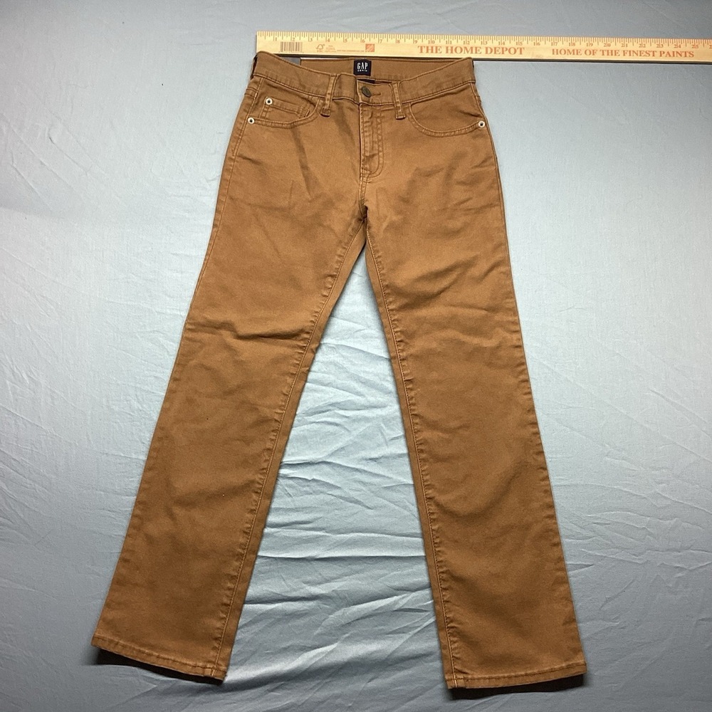 Boys Gap Denim Size 10 Regular Stretch Straight Khaki